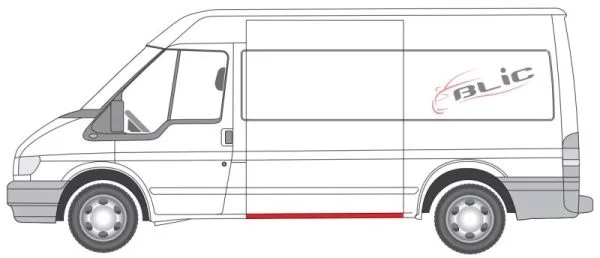 Zadní práh L pro Ford Transit V Fl 04.06-08.13 6505-06-2509005K