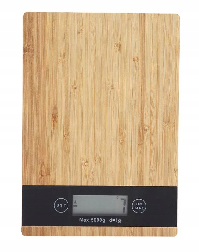 

Waga Kuchenna Elektroniczna LCD Bambusowa do 5 Kg