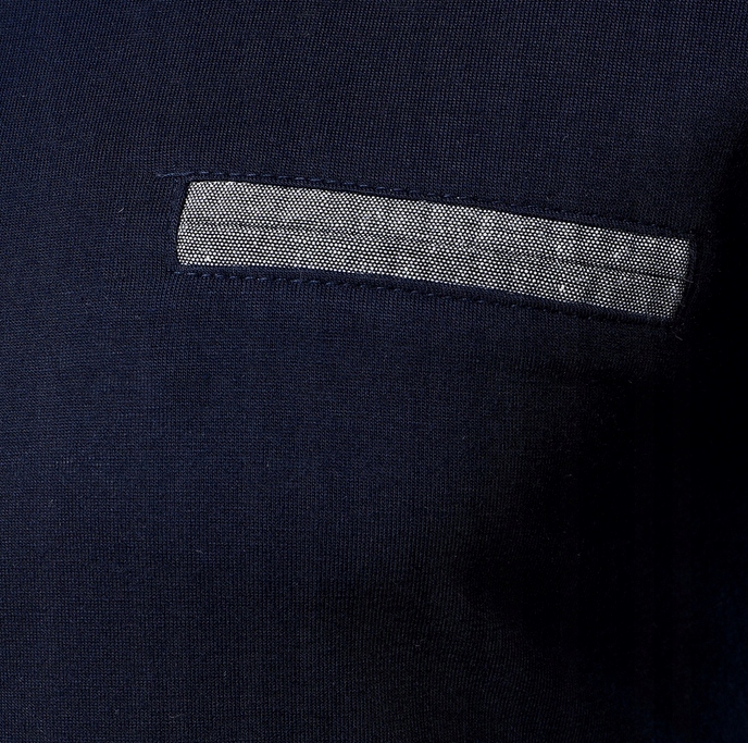 Męska długa koszulka polo z jednolitej bawełny Wzór dominujący bez wzoru