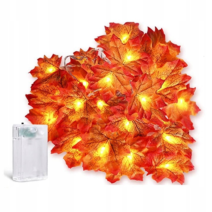 LAMPKI DRUCIKI ŚWIATEŁKA 40 LED HALLOWEEN LIŚCIE 6M LIŚCIE KLONU DRUCIK Kod producenta ACQSRMJXC-MING