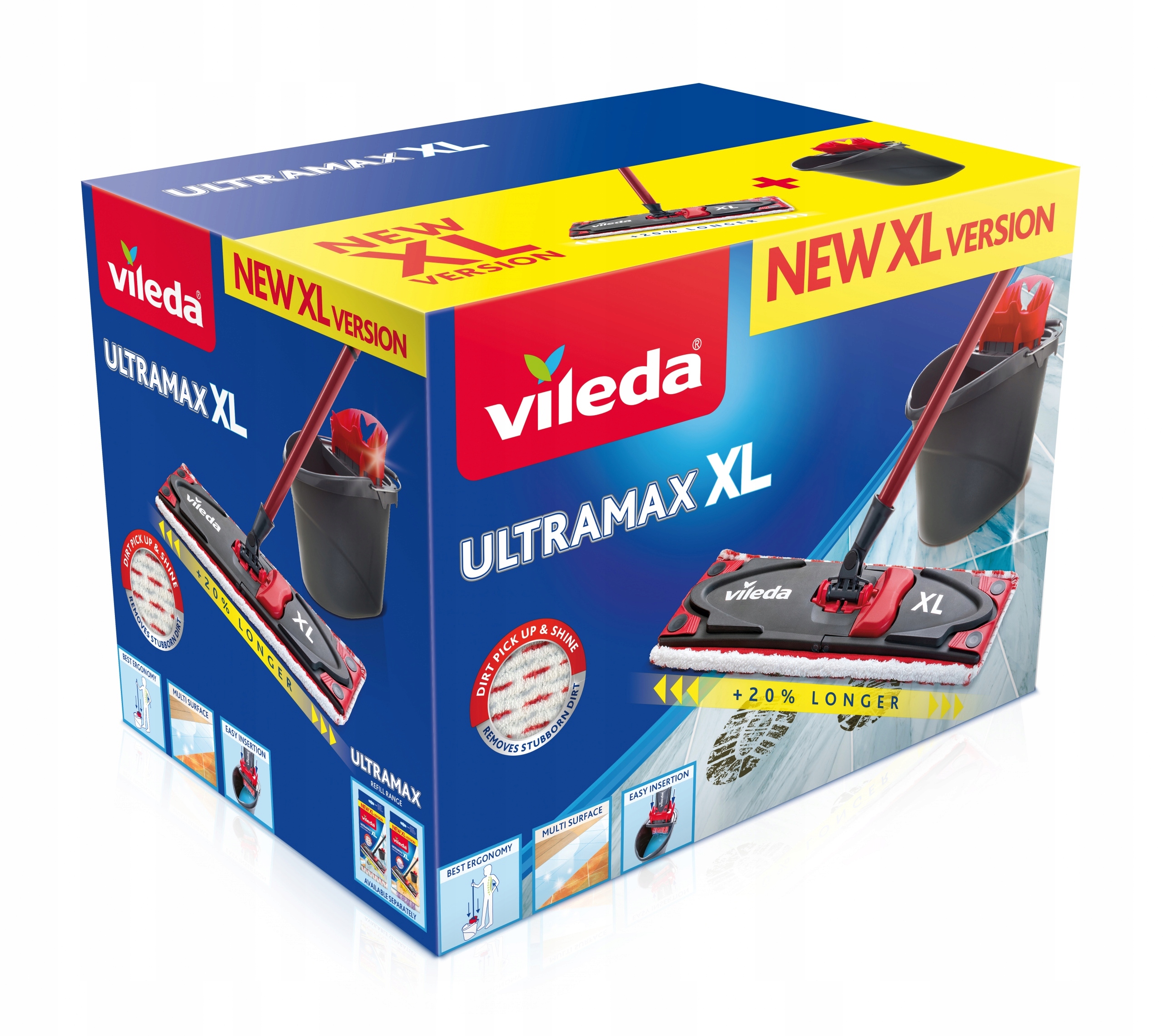 Levně Zestaw Ultramax XL Box mop płaski wiadro