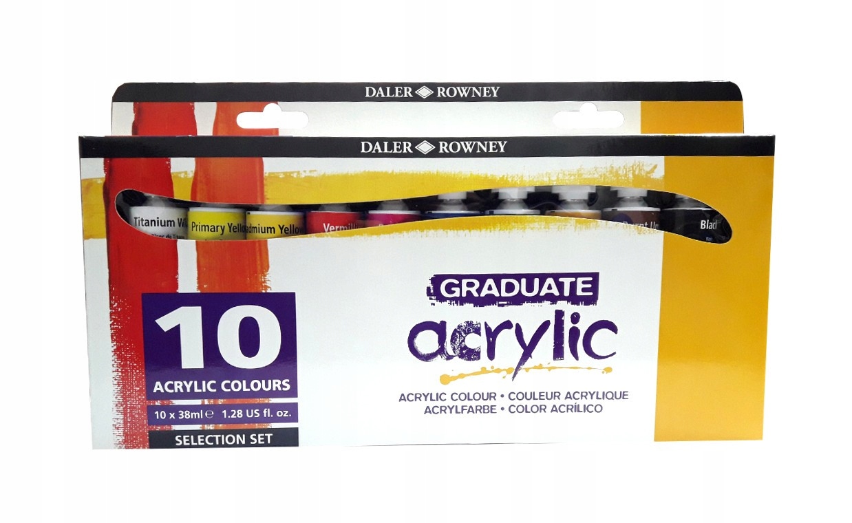 Farby akrylowe Daler Rowney 10 szt. 38 ml