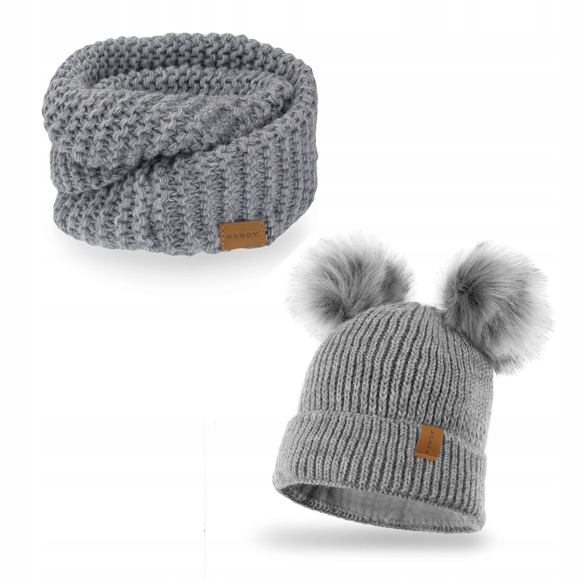 

Nandy Komplet Dziecięcy Komin Czapka z Polarem