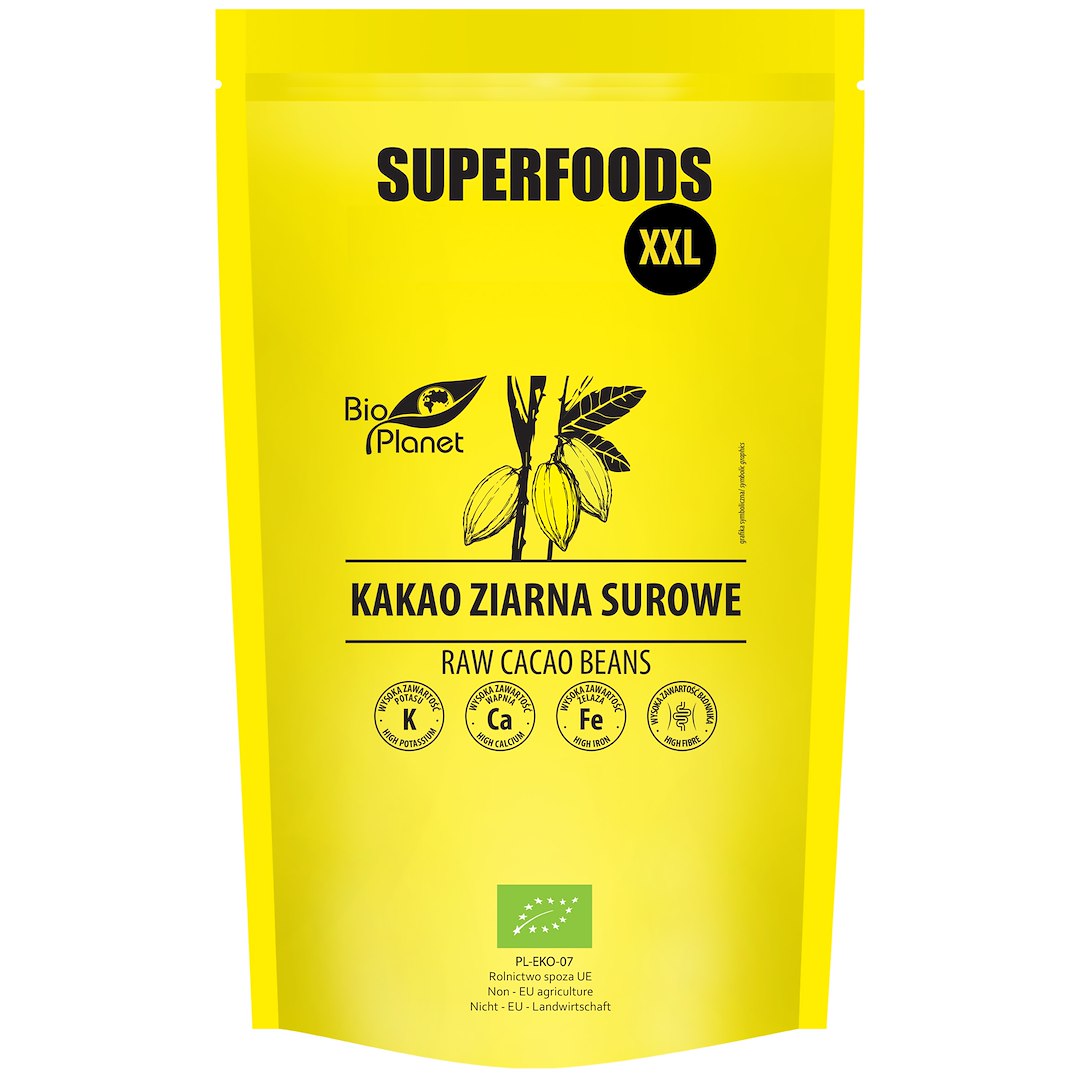 Kakao Ziarna Surowe Bio 600 g Bio Planet
