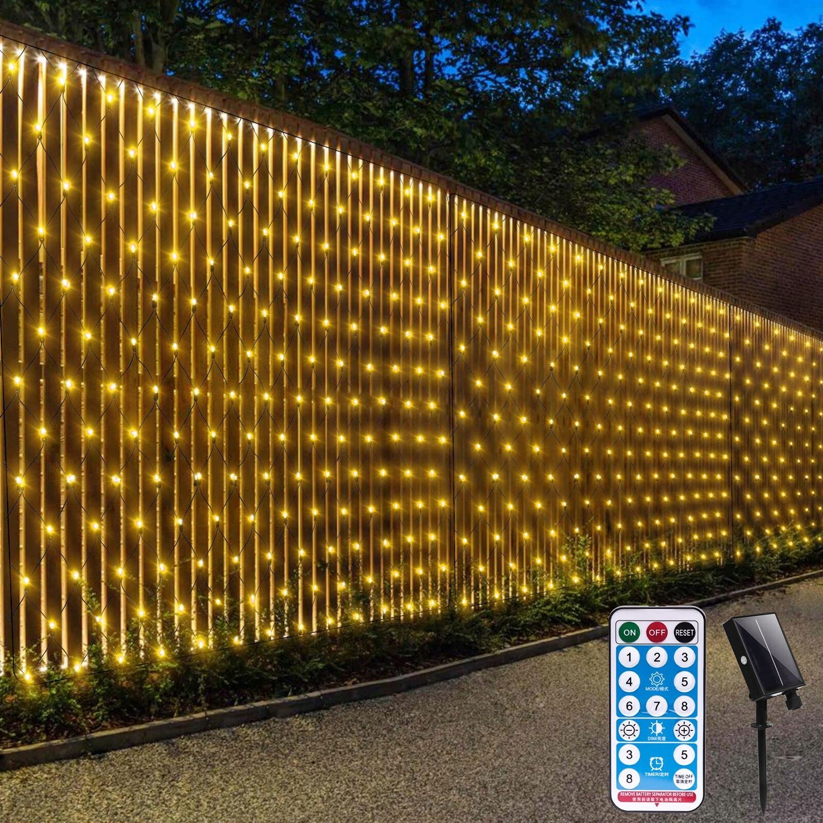 CORST SOLARNA SIATKA ŚWIETLNA LAMPKI ZEWNĘTRZNE 200 LED 3,6x1,5m