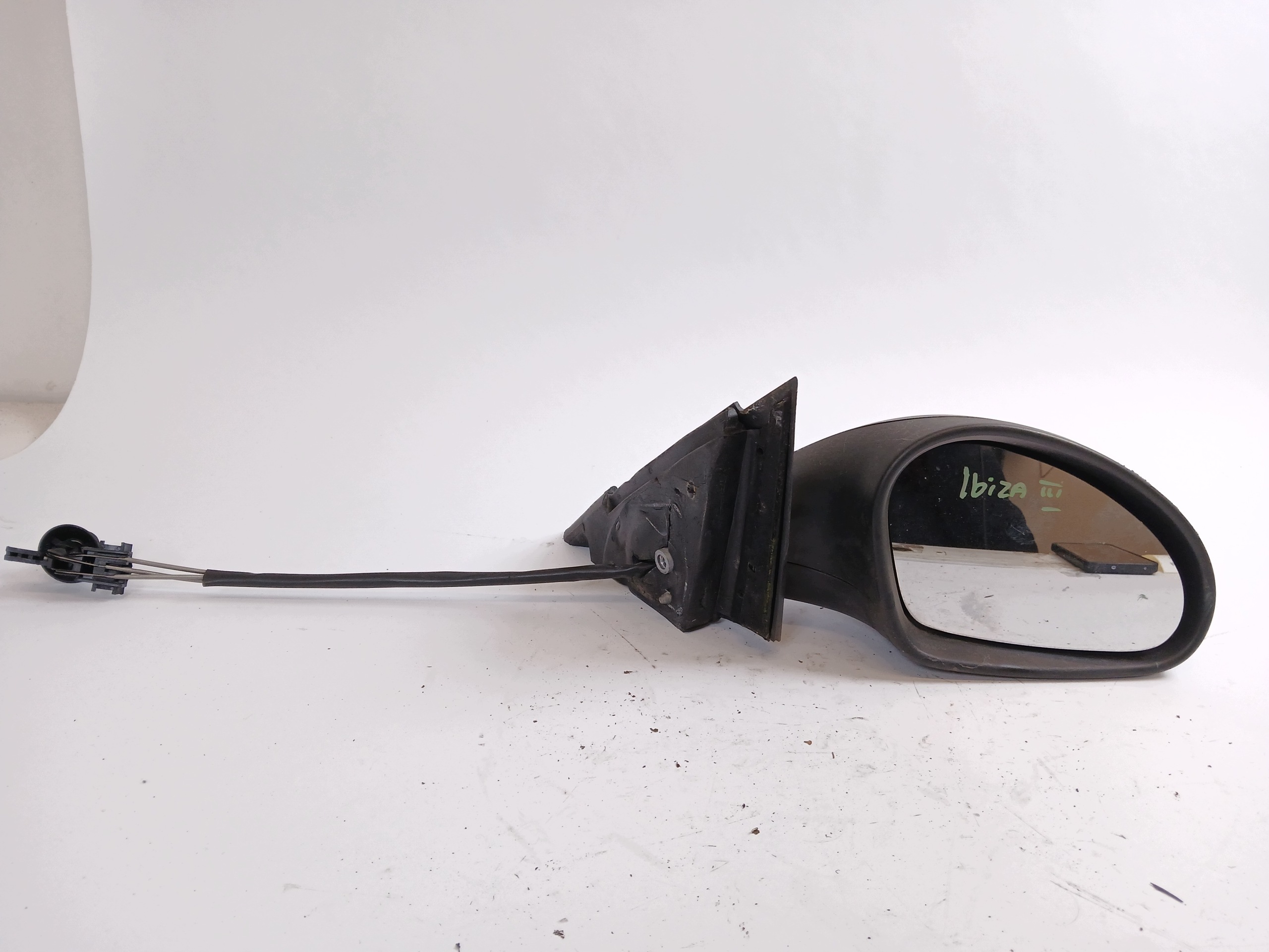 SEAT IBIZA III mirror right manually black,