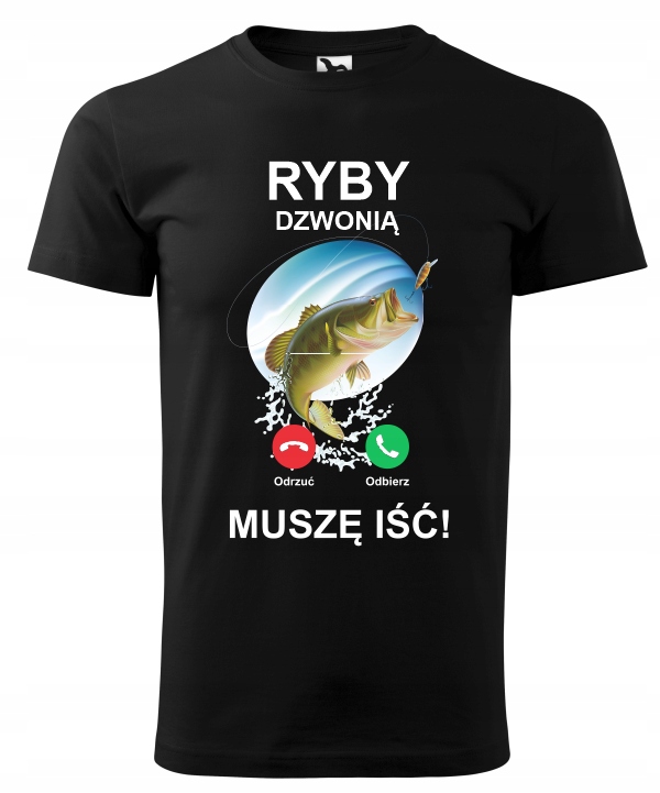 

Koszulka Ryby Dzwonią dla wędkarza wędka