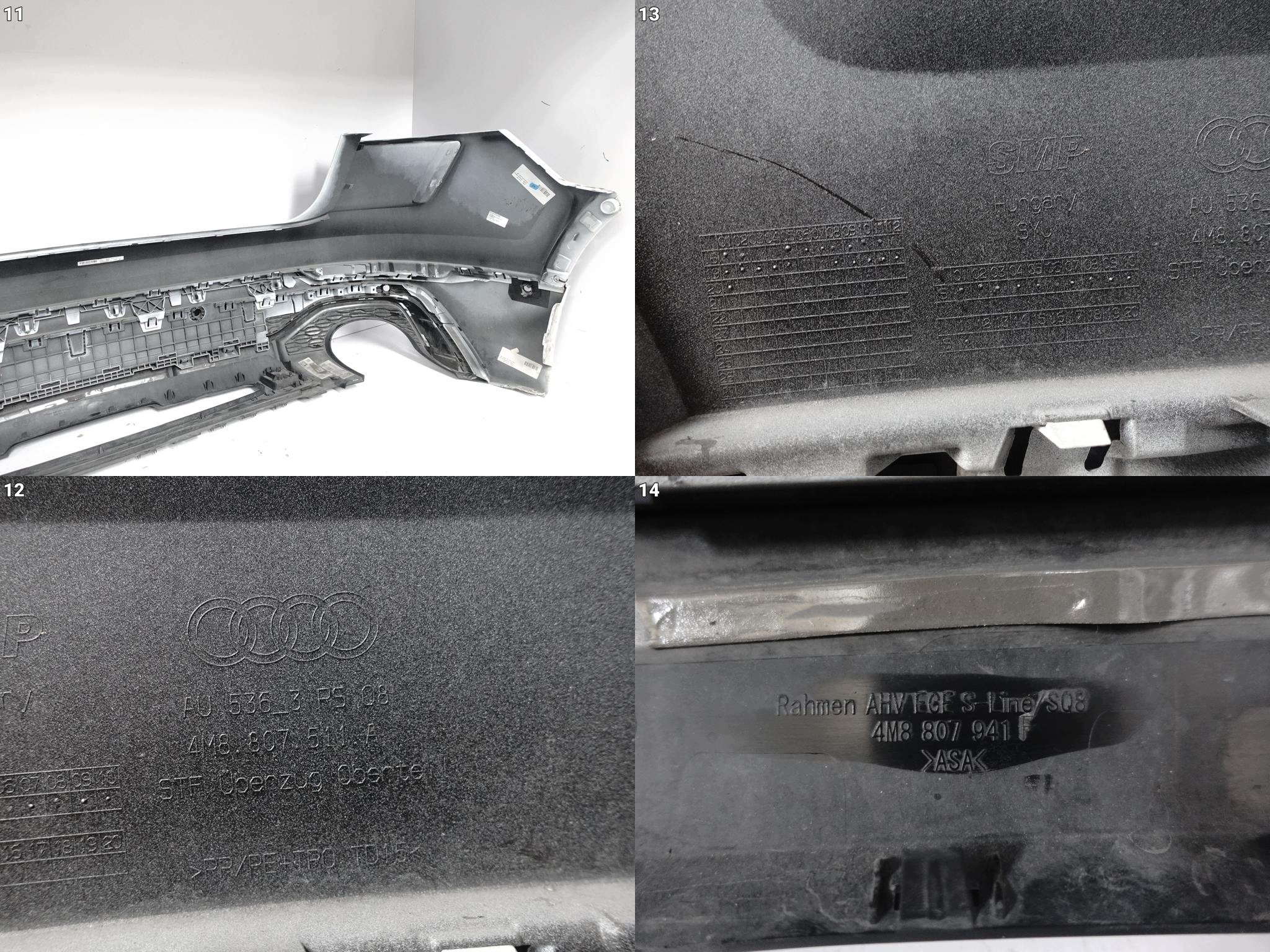 AUDI RSQ8 RS Q8 4M8 19-24 bumper BUMPER SPOILER rear part (6xPDC)
