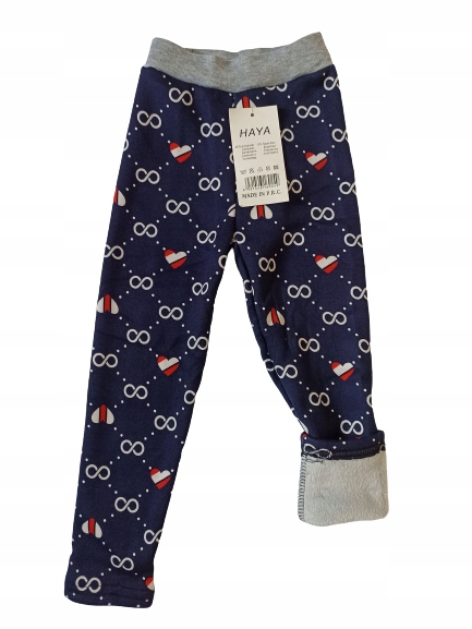 Ocieplane legginsy getry dla dziewczynki 122/128