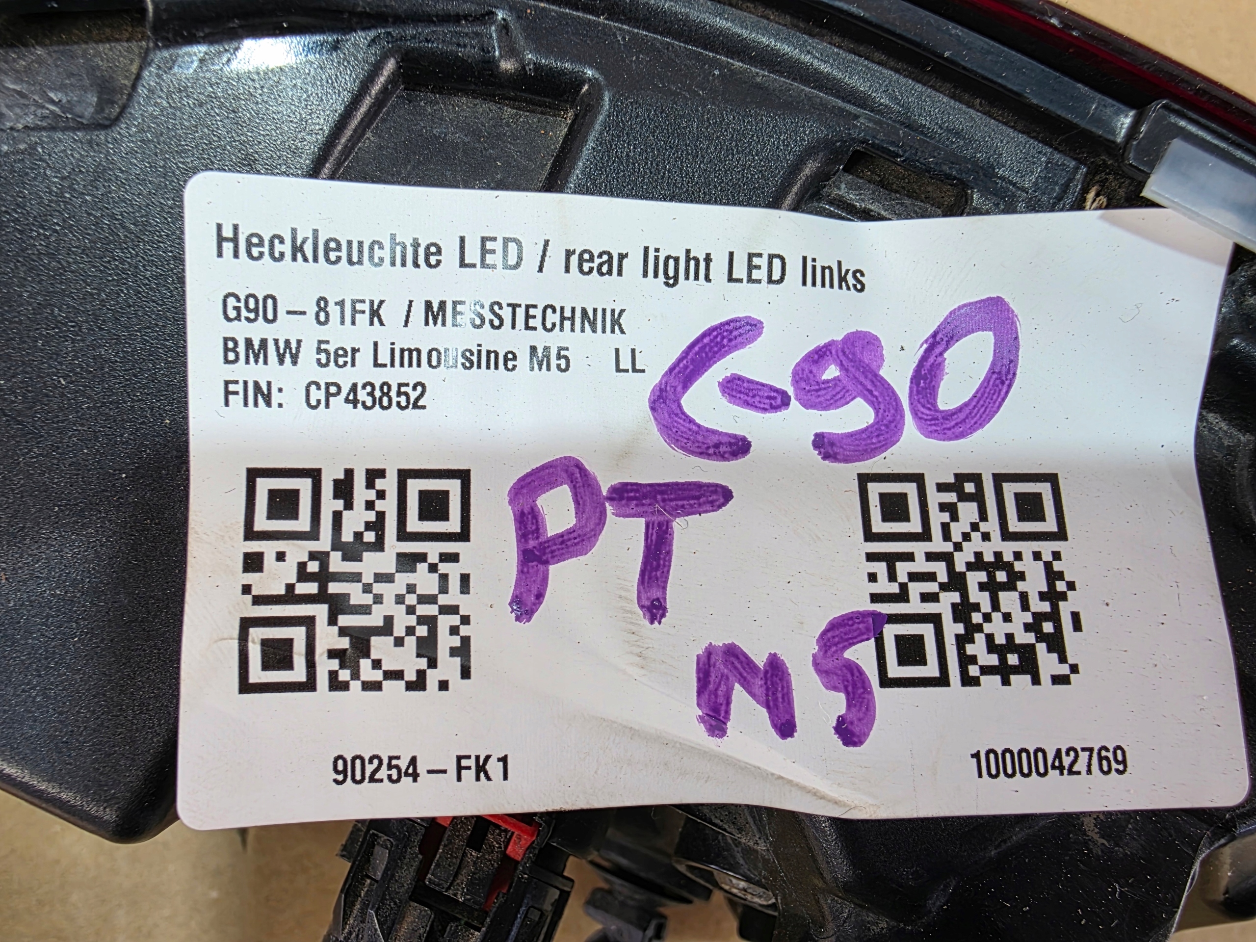 light right rear LED BMW M5 G60 G90 8086052