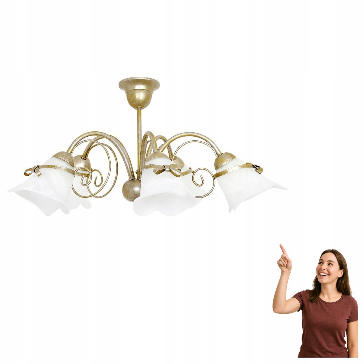 Päťramenný luster Kokarda 73 Luminex