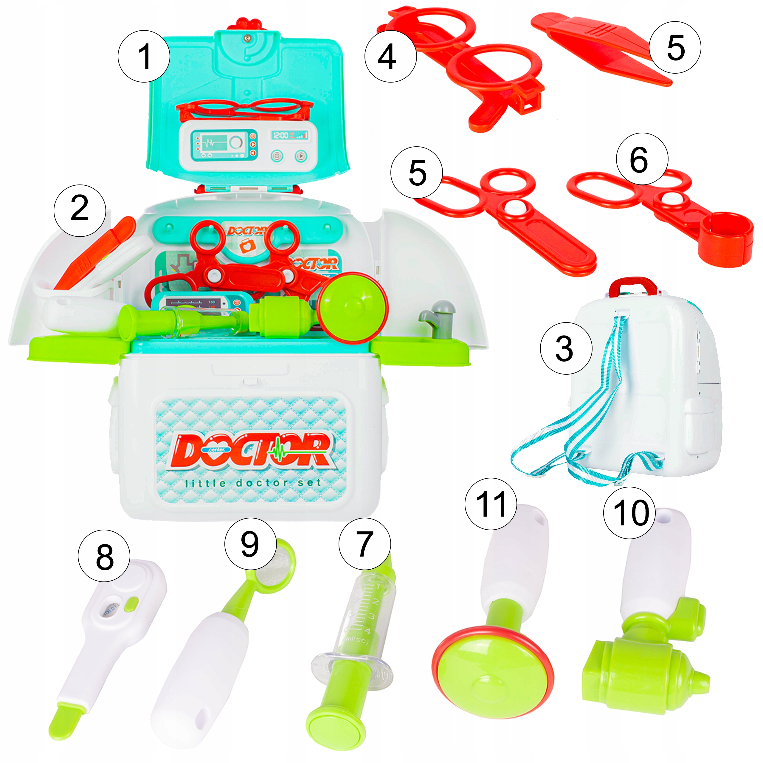 ZESTAW LEKARSKI W PLECAKU MAŁY DOKTOR PLECAK MEDYK Marka MalPlay