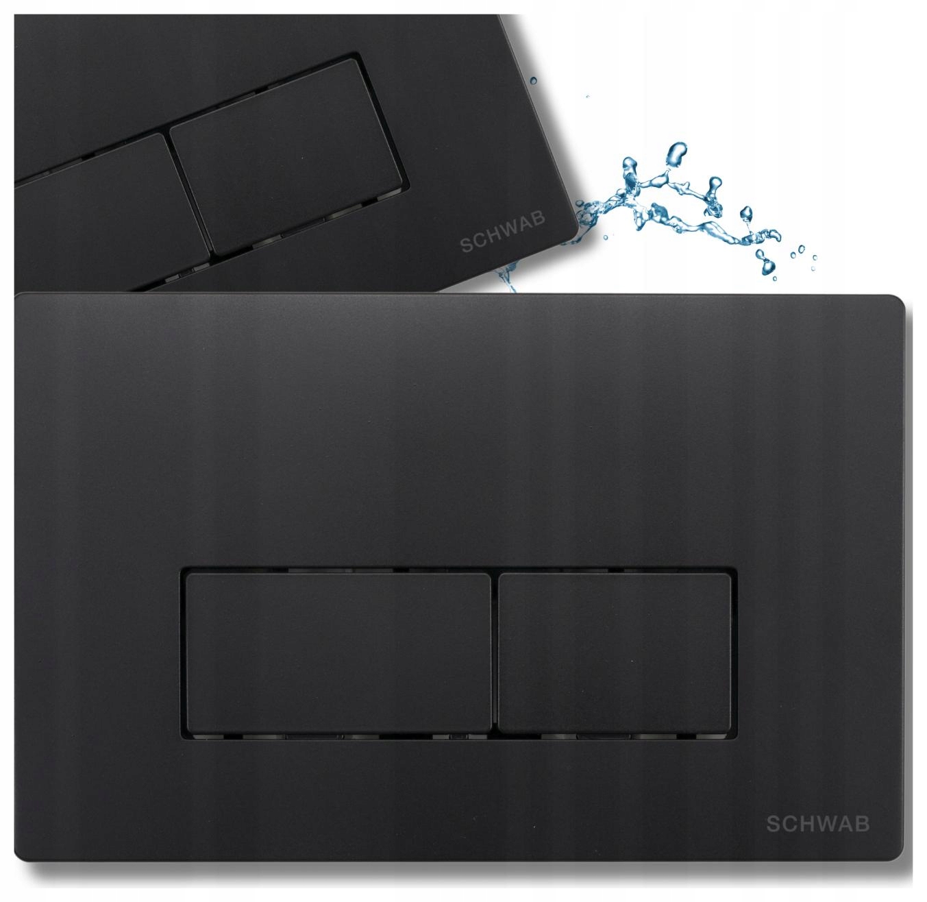 Splachovacie Tlačidlo Na Wc Čierne Pre Splachovač Slim Schwab Kúpeľňa