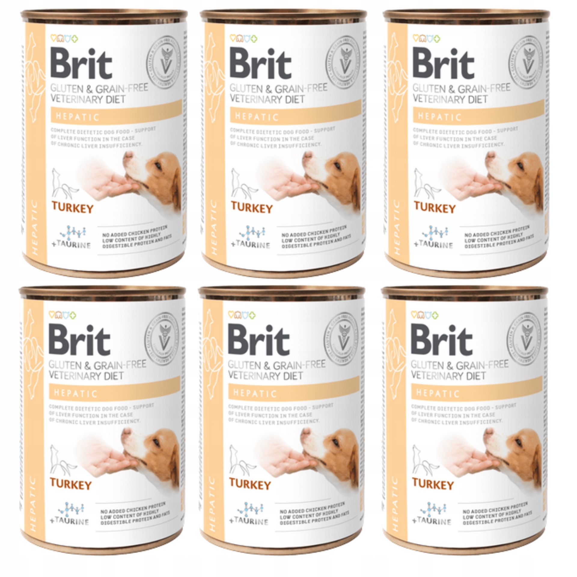 Brit Veterinary Diet Hepatic Turkey krmivo pro onemocnění jater 6x400 g