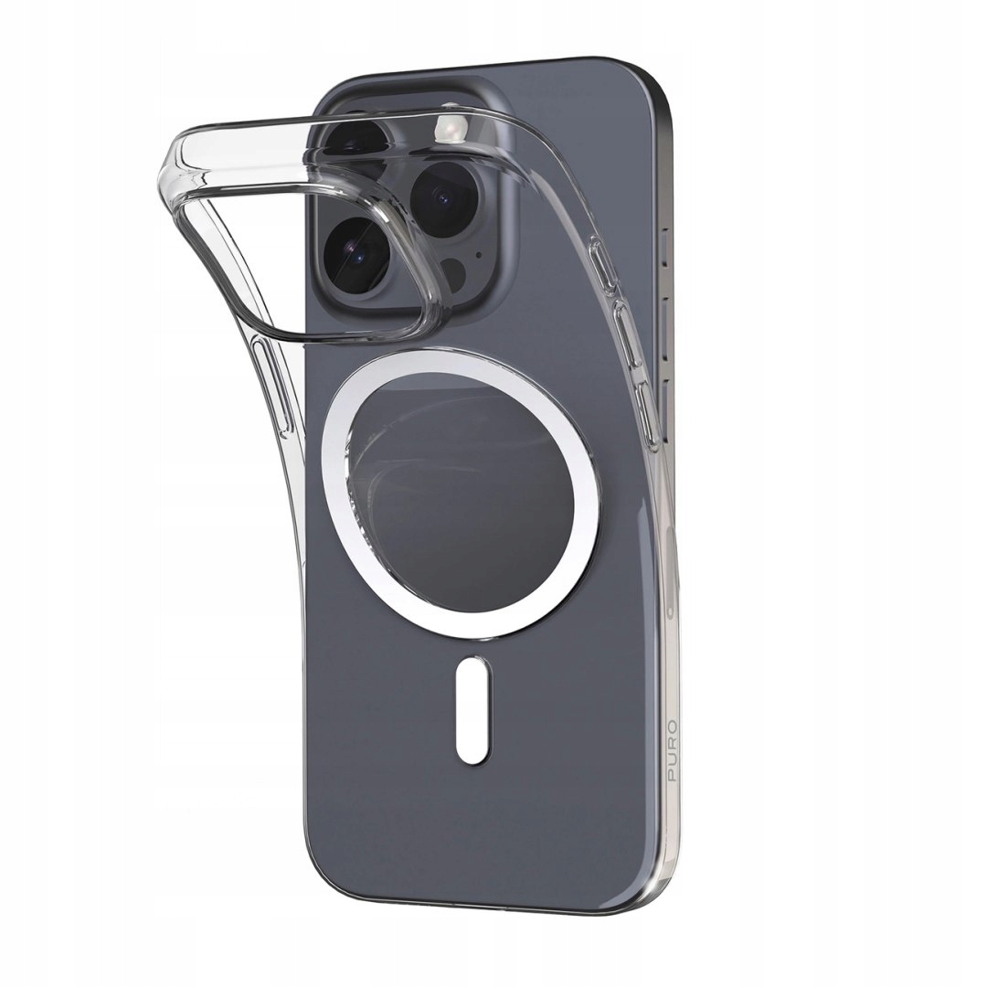 Etui silikonowe Puro 03 Mag MagSafe do iPhone 16 Pro przezroczyste
