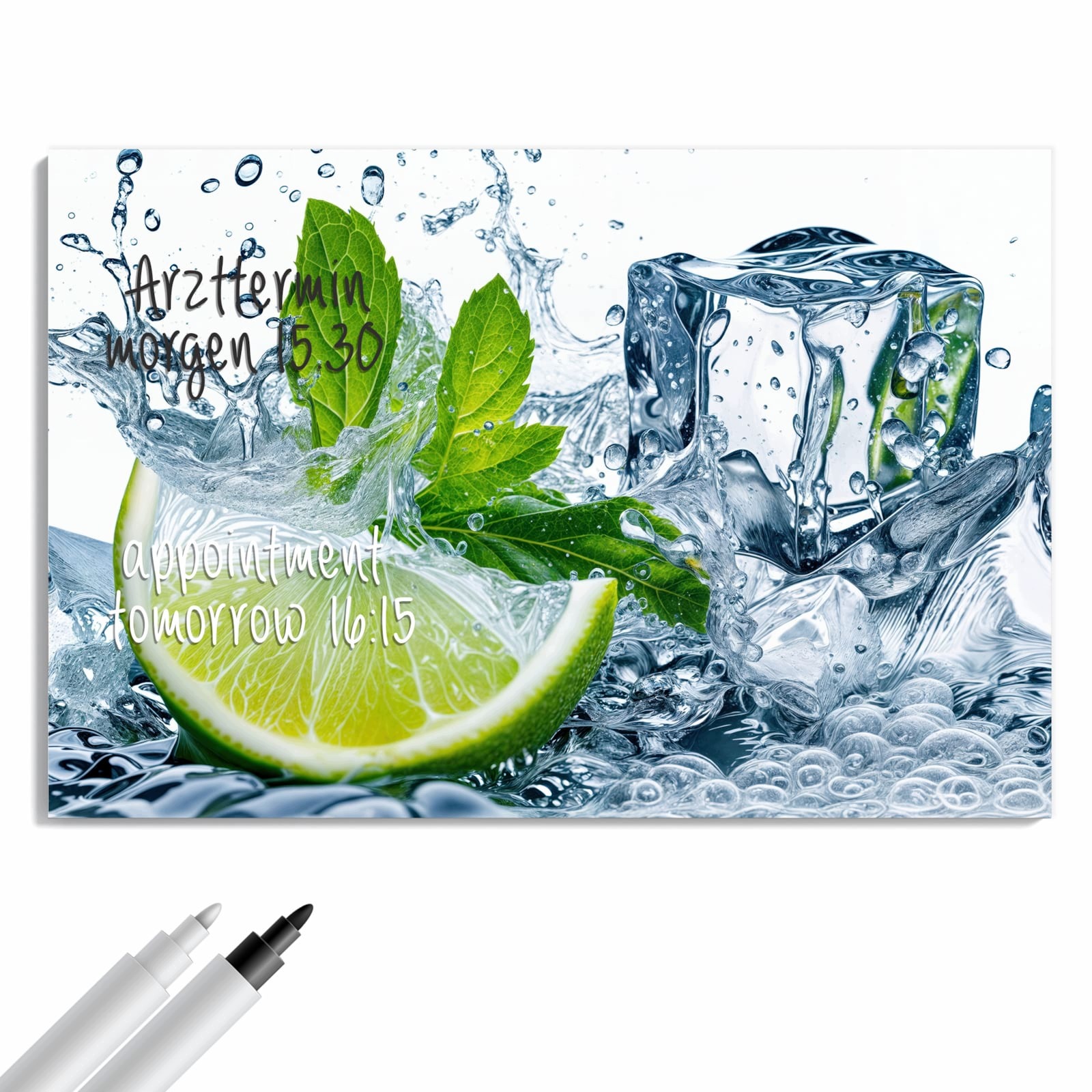 Magnetická tabule Cákance limetky 60 × 40 cm