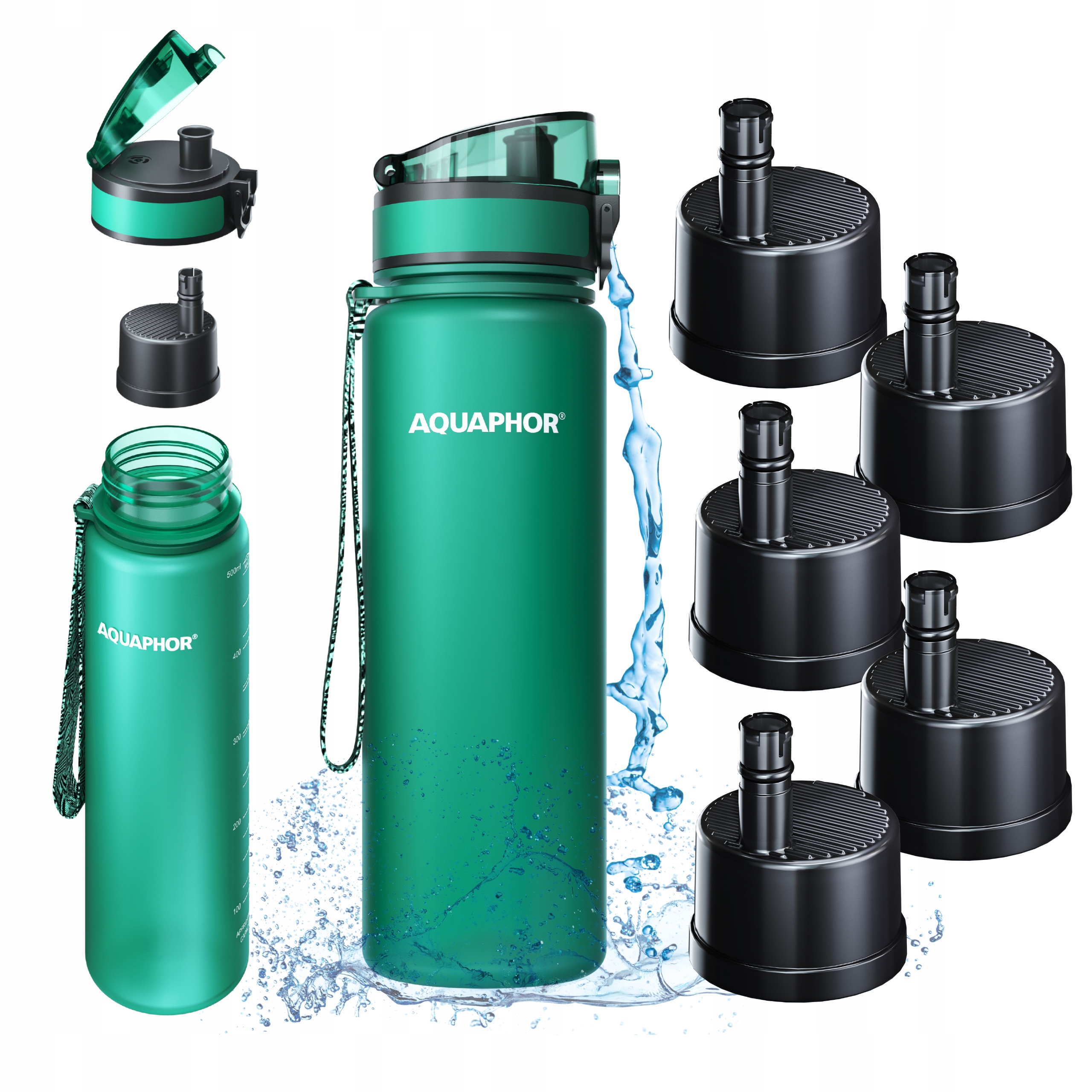 Butelka filtrująca wodę Aquaphor City Butelkowa Zieleń 0,5L do pracy biura