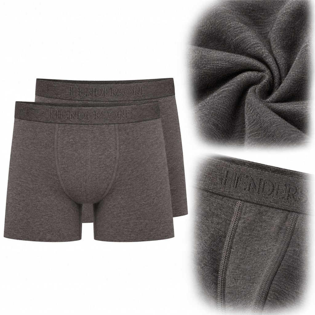 Pánské boxerky s delšími nohavicemi 2-balení Henderson Move 43327 šedé 2XL Anrr