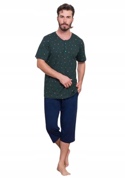 Klasické Pyžamo Tričko+bermudy Velká Velikost 3XL