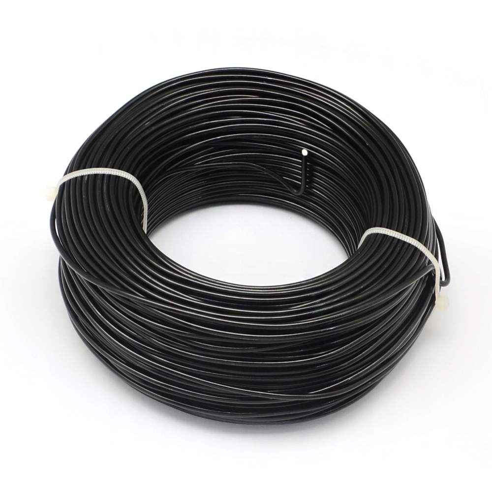 Hliníkový drát Kulatý pro výrobu šperků, černý, 0.8 mm, 500 g~300 m