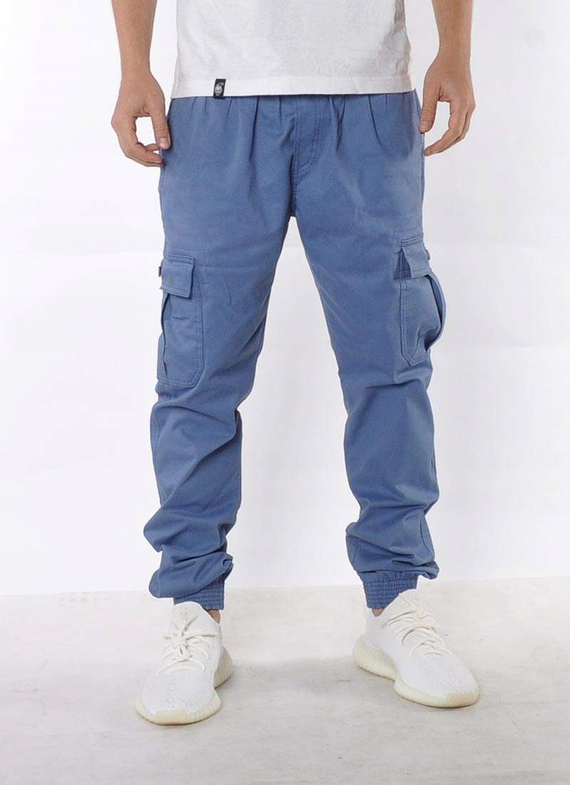 Spodnie 3XL Bossline Cargo Jogger Sky polskie joggery luźne baggy XXXL Odcień błękitny