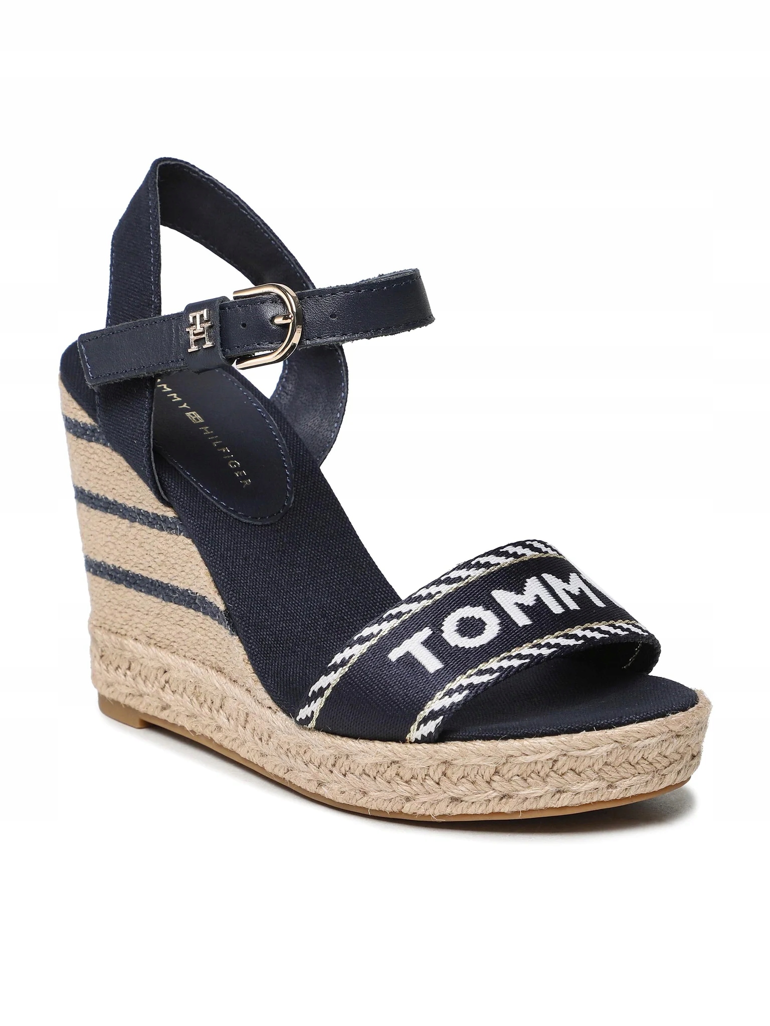 Tommy Hilfiger Espadrilky Seasonal Webbing Wedge FW0FW07088 Granátové vel.41