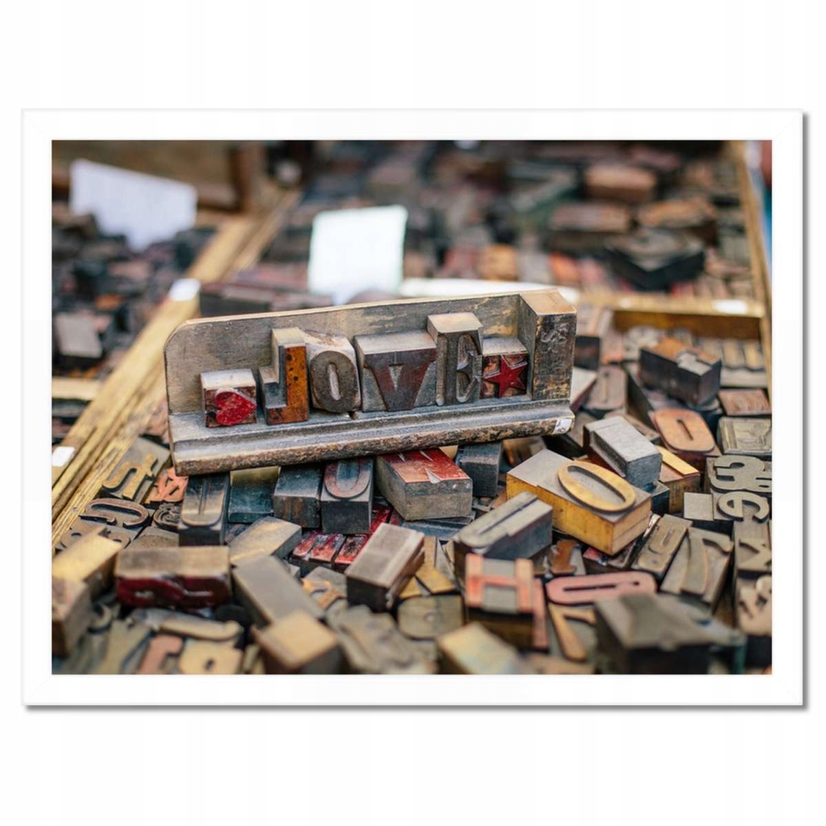 Plakáty v rámu 40x30 Láska nápis