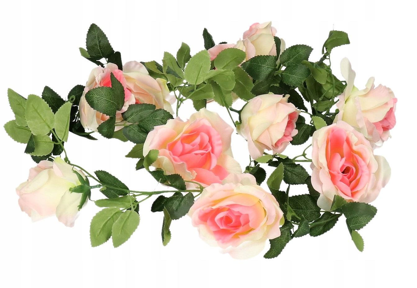 

Girlanda Róże Duża Główka Ecru /jasny Róż 220 cm