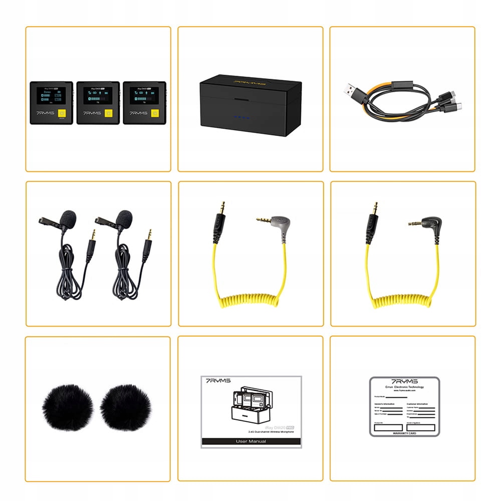 7RYMS DW20 MIKROFON BEZPRZEWODOWY 2.4GHZ MIKROPORT EAN (GTIN) 6973754270569