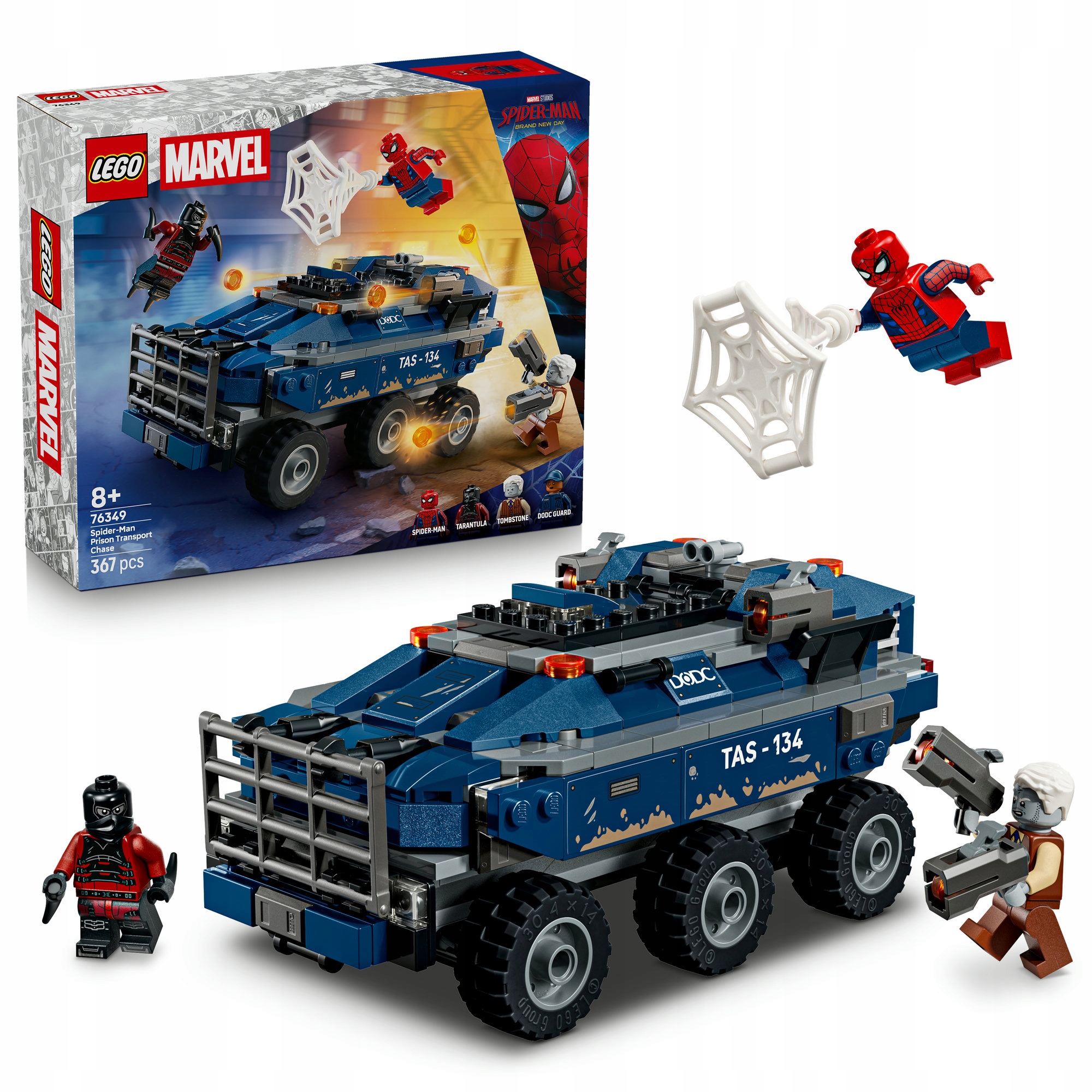Lego Marvel 76349 Spider-Man a honička za vězeňským transportérem