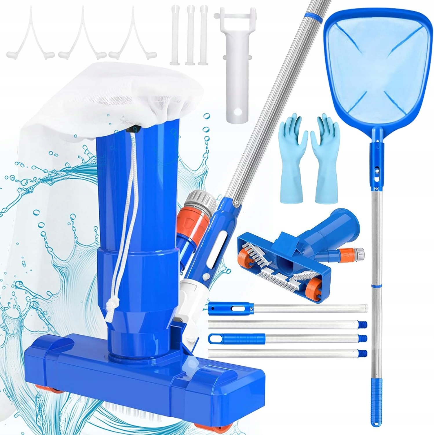 Čistenie Bazéna Podlahový Vysávač A Podberák Sada