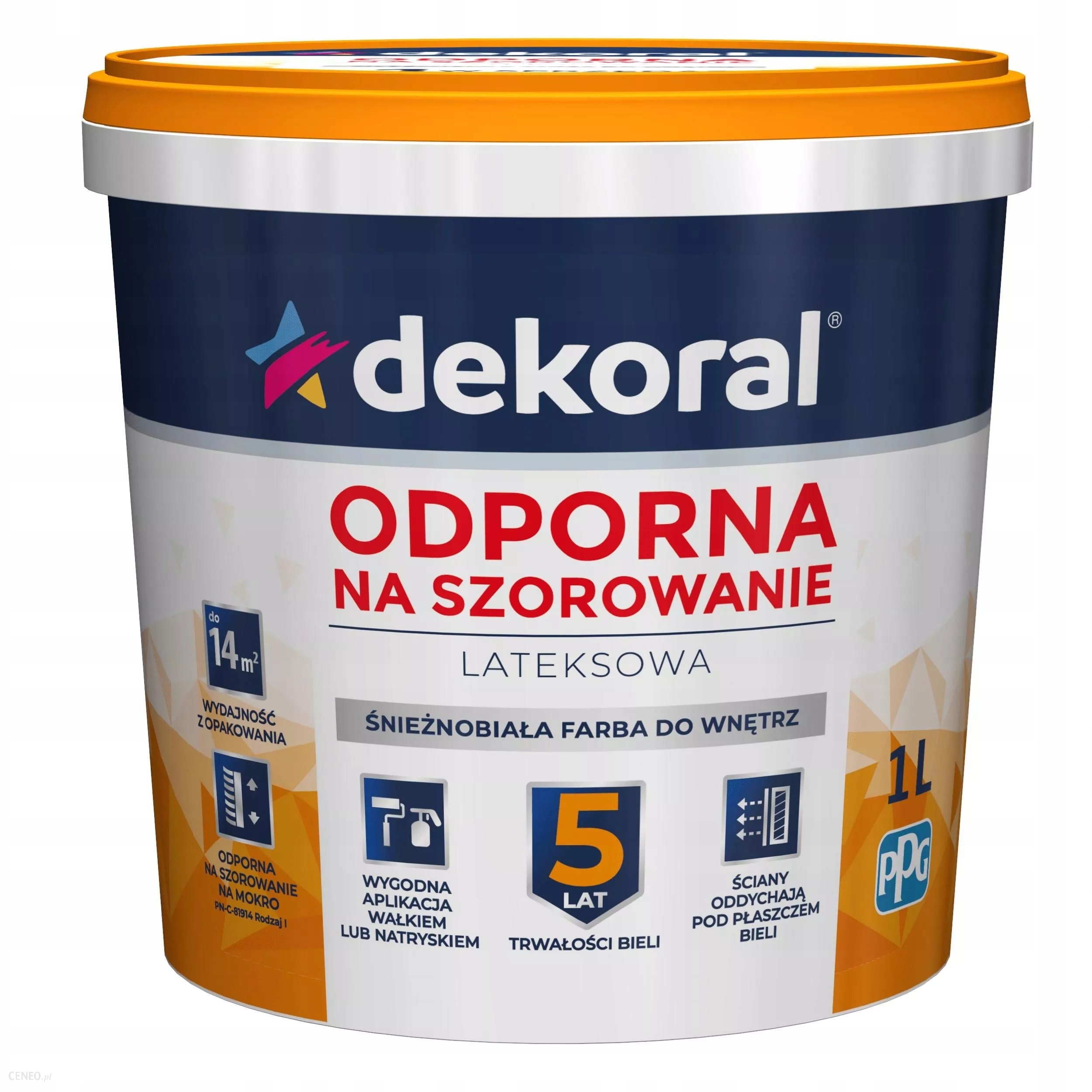 

Dekoral Akrylit W 1l Farba lateksowa Biała