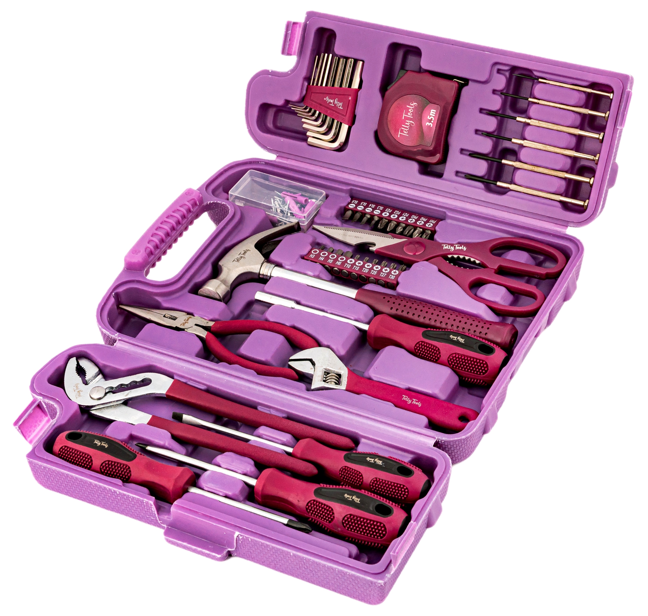 ZESTAW RÓŻOWYCH NARZĘDZI DLA KOBIET 135 ELEMENTÓW Kod producenta Narzędzia Dla Samodzielnych Kobiet