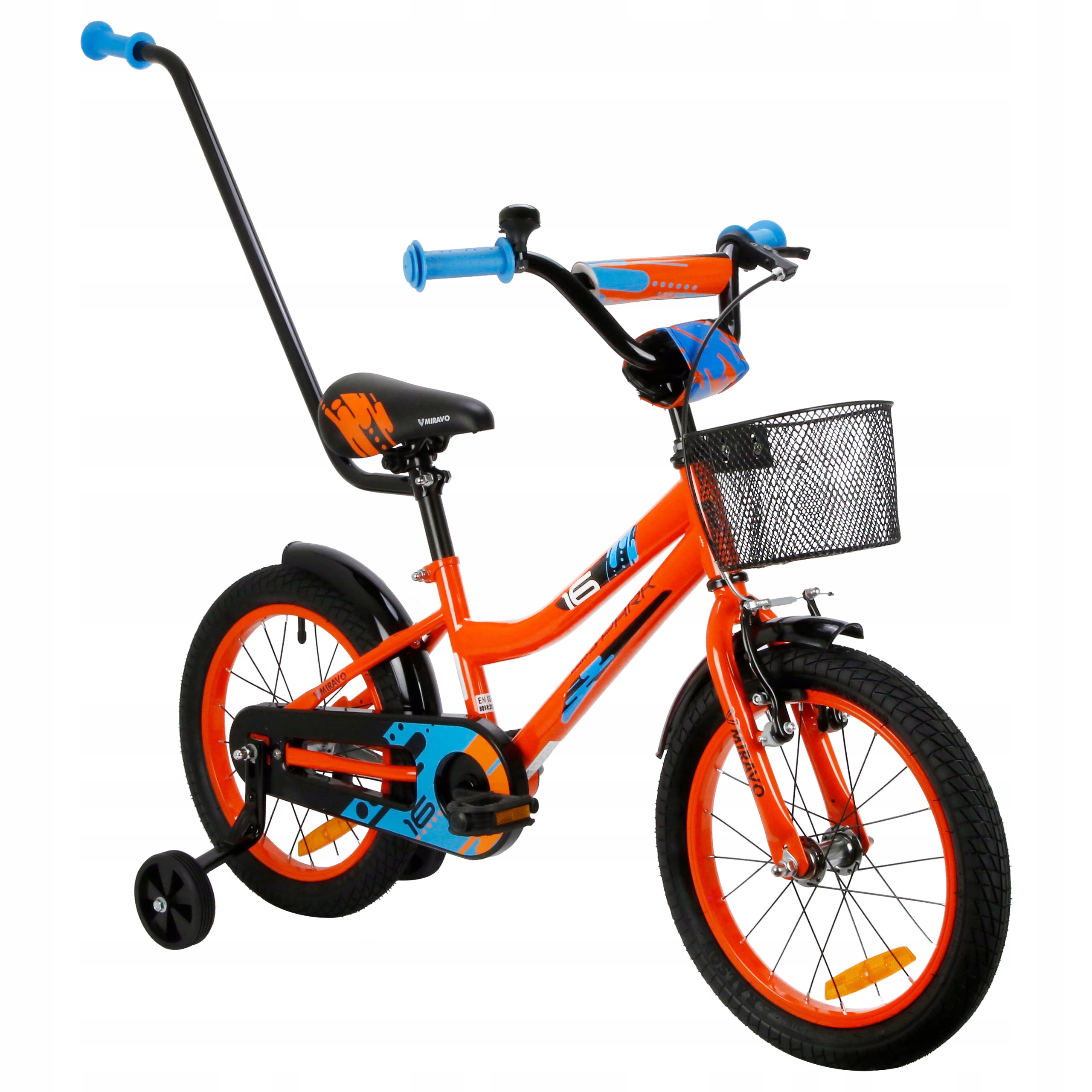 Rowerek Dziecięcy 16 Cali Miravo Rower Dla Chłopca Koszyk Prowadnik