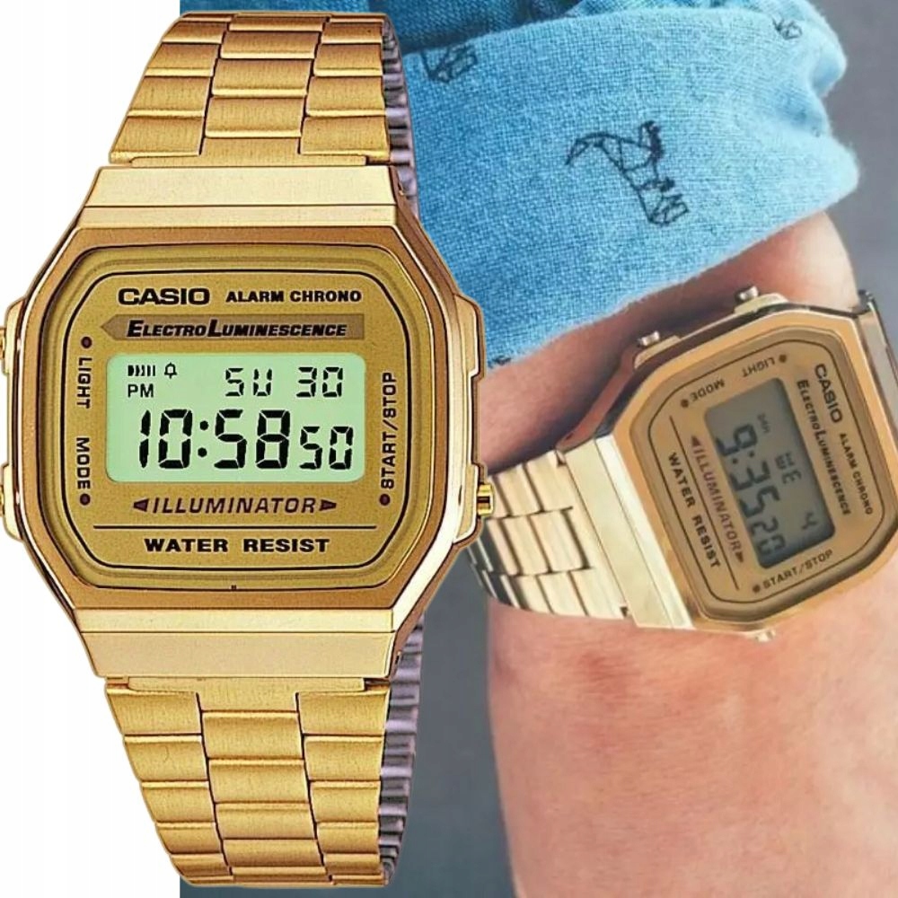Originální Hodinky Casio A168WG-9EF Modní A Stylové