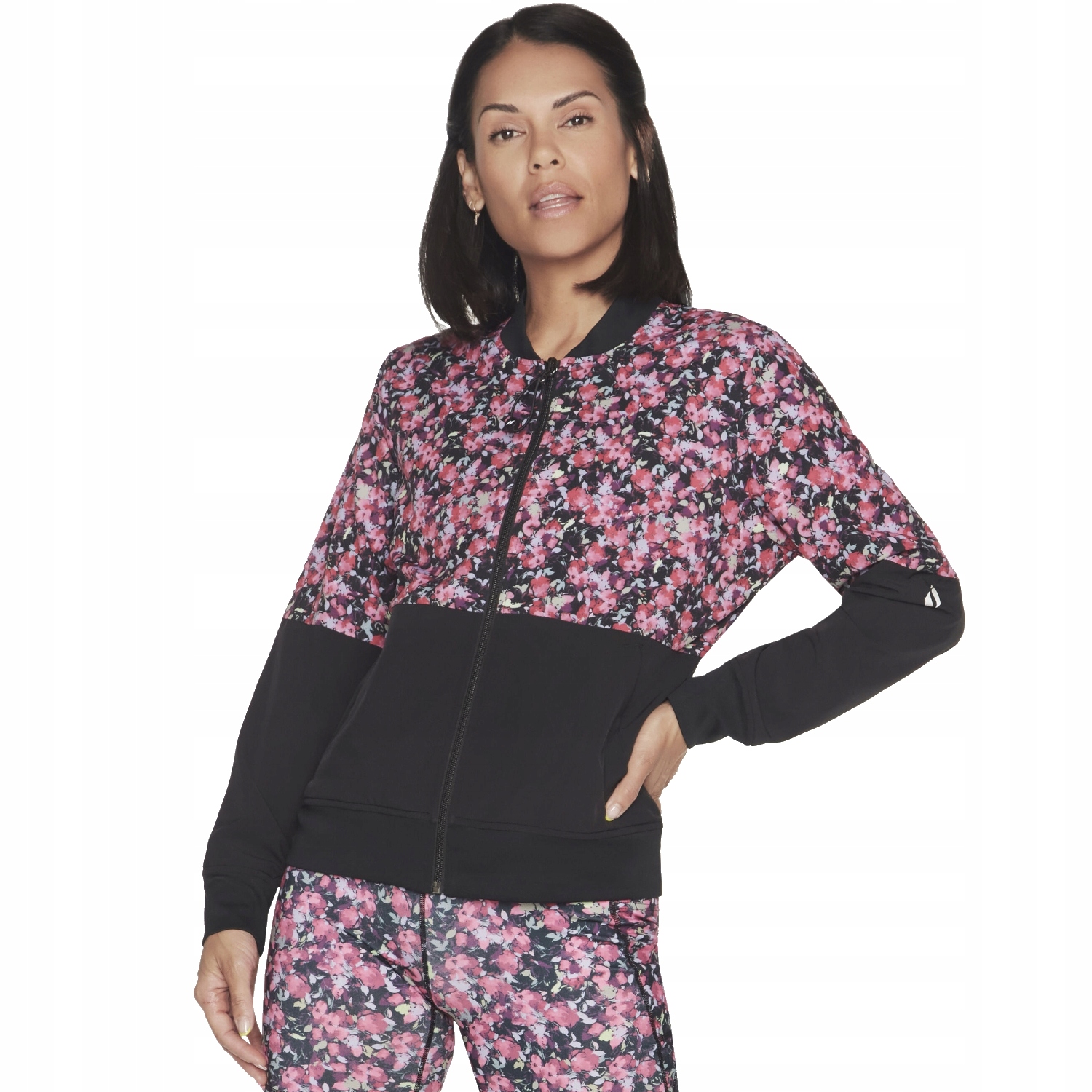 Dámská polyesterová Mikina Skechers Fantasy Fields Reversible Bomber Jacket (M)