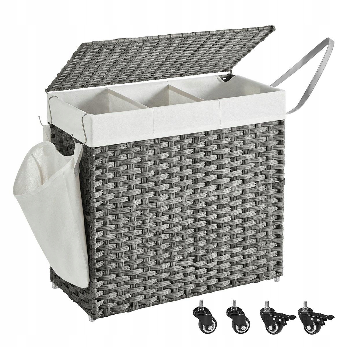 Kosz wolnostojący na pranie BEZ WORKA W ZESTAWIE Songmics LCB363G01 J3