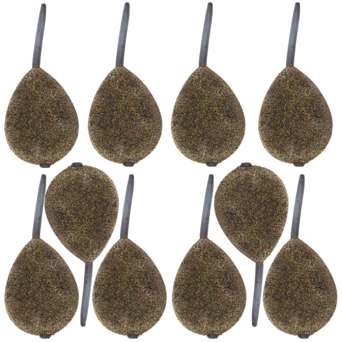 Ciężarek Karpiowy Grippon Przelotowy Zielony Undercarp 10 sztuk 80 g