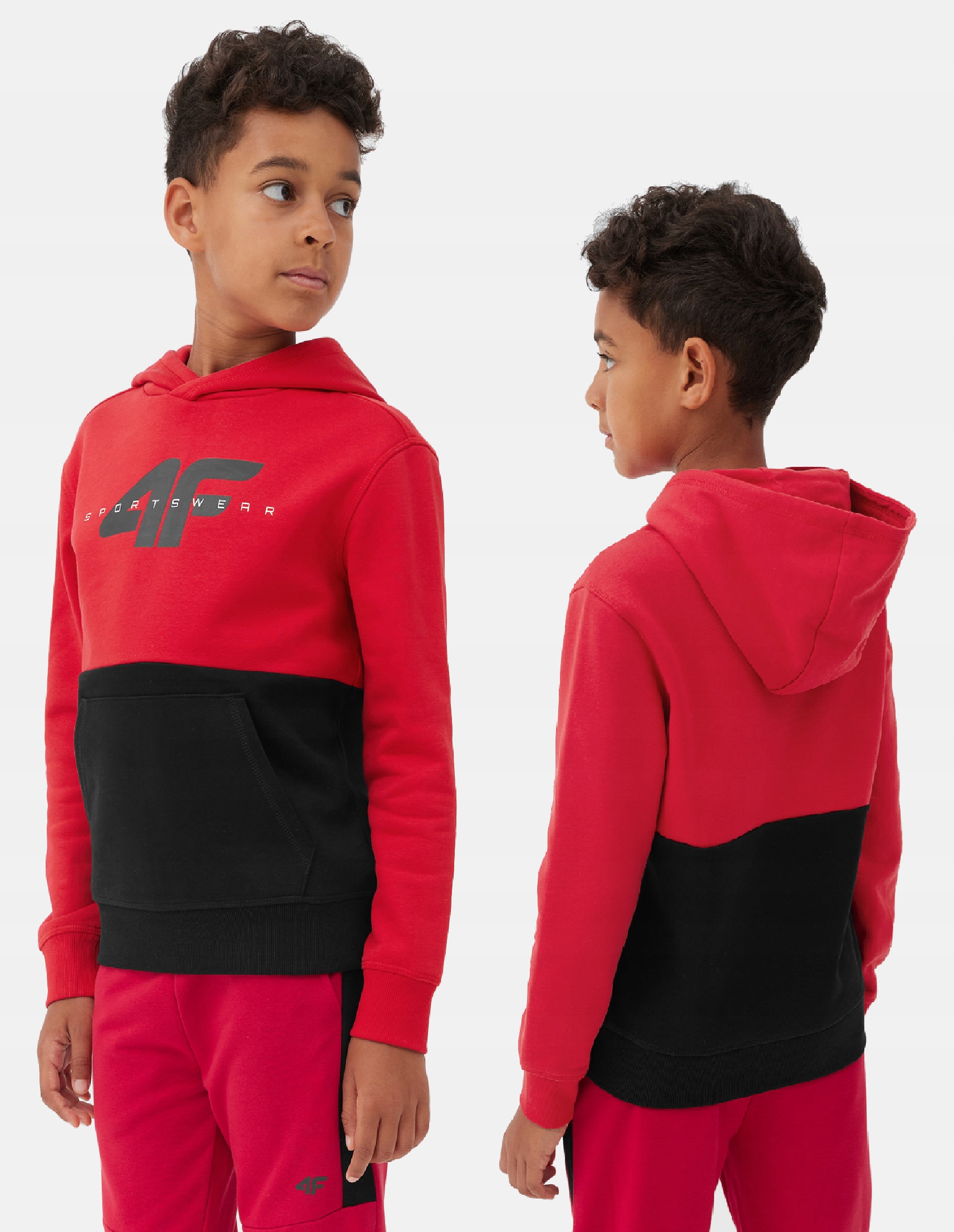 4F BLUZA CHŁOPIĘCA DRESOWA SPORTOWA Z KAPTUREM