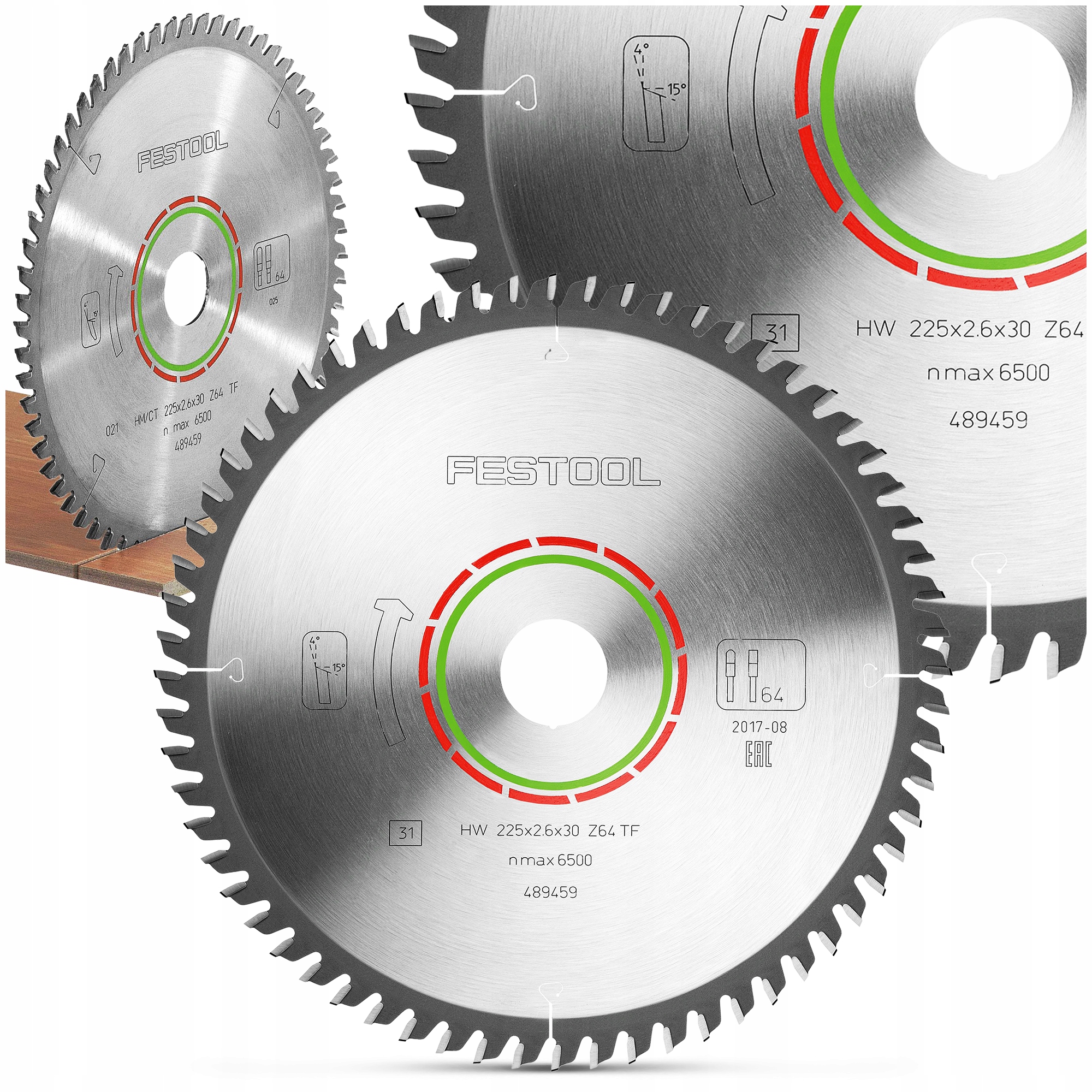 Tarcza Do Laminatu Płyt Meblowych Ukośnicy Piły Festool Hw 225x2,6x30 TF64