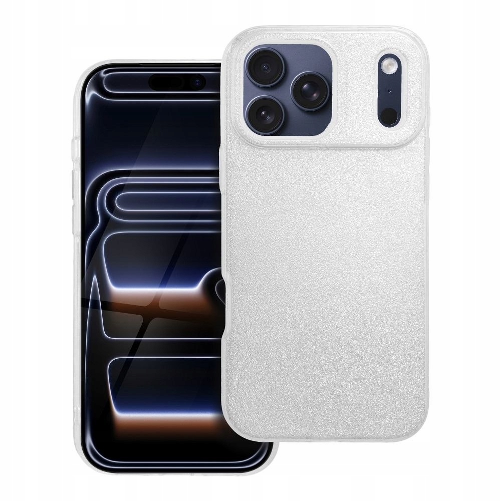 Etui na iPhone 17 Pro Max 18 Pro Max (low camera edge) Shining srebrne