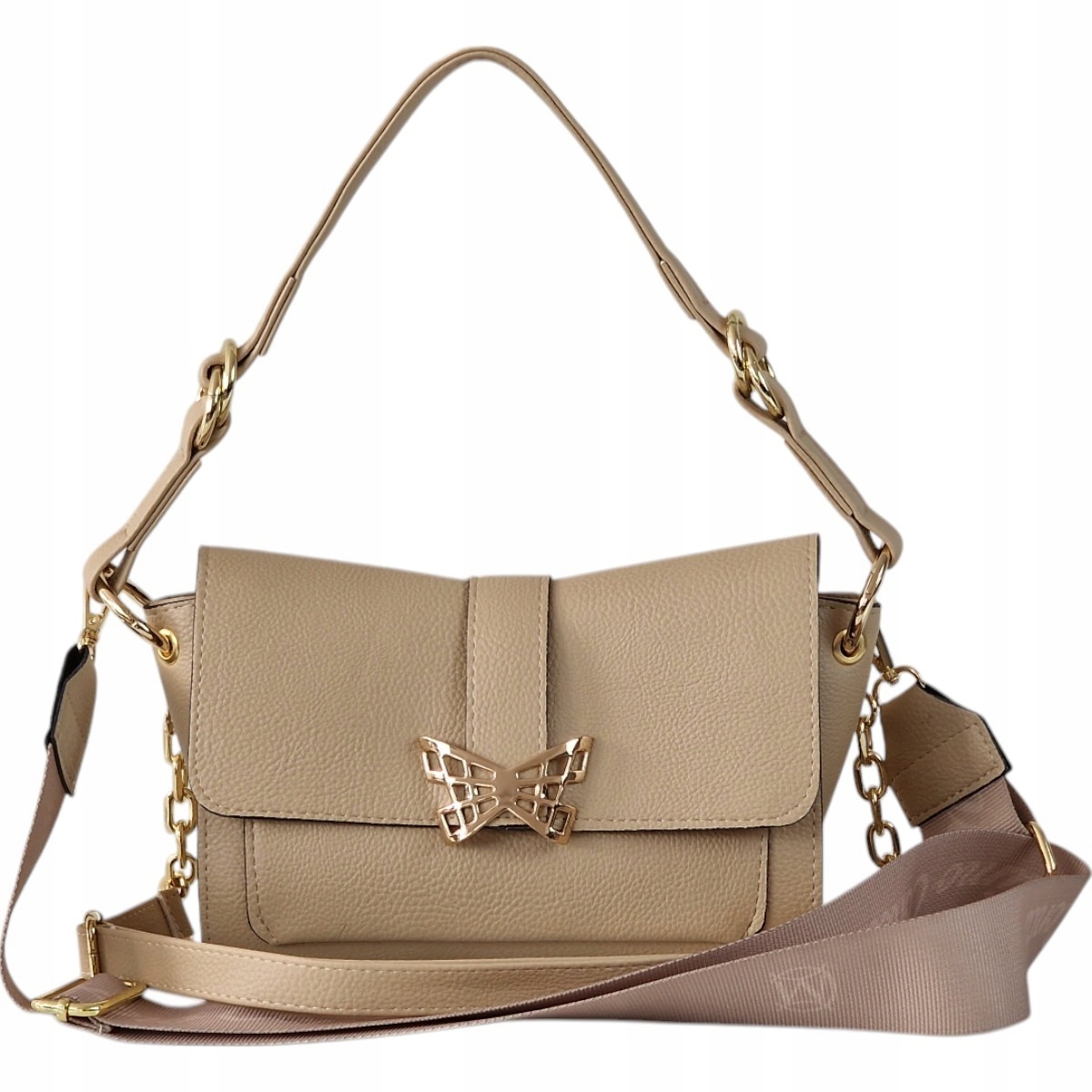 Massimo Contti kabelka přes rameno eko kůže mokka cappuccino