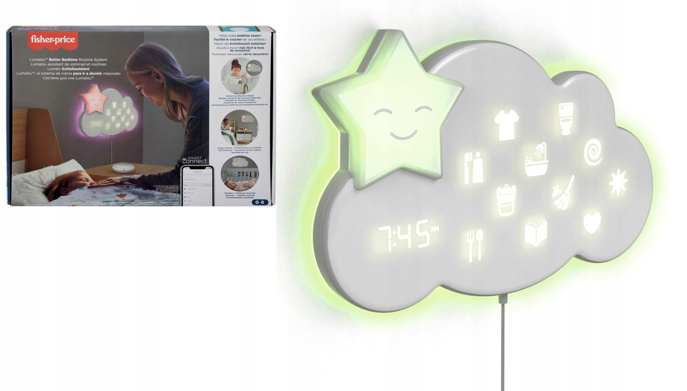 USPOKAJACZ Fisher Price Lumalou CHMURKA LAMPKA Codzienne Czynności GWM53