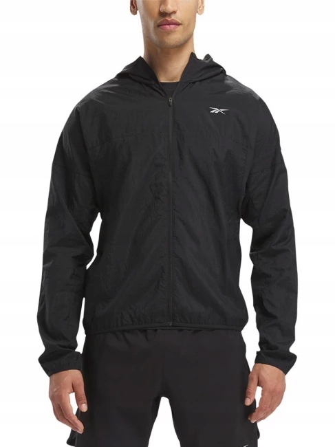REEBOK ветровка спортивная куртка мужская Р. XL черный бег капюшон молния