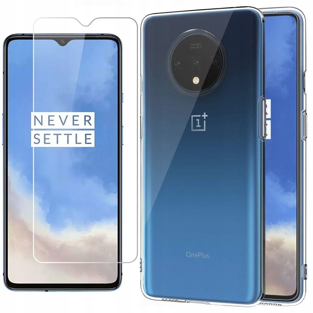 

OnePlus 7T | Cienkie Bezbarwne Etui + Szkło