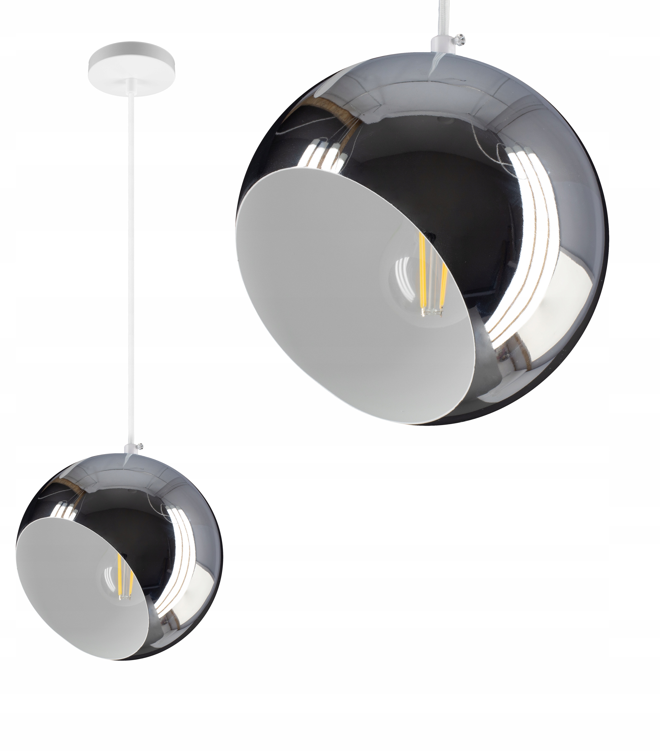 

Lampa sufitowa wisząca E27 Led Chrom