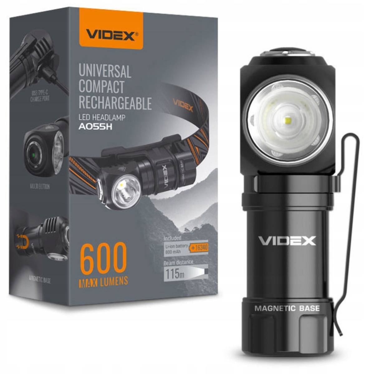Nabíjecí Led Svítilna Videx 600Lm 5700K