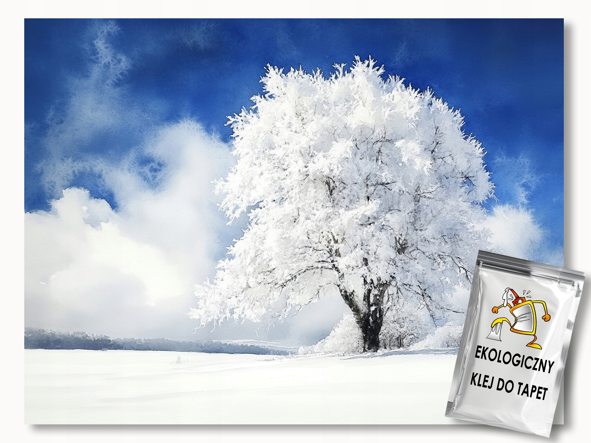 Fototapeta Flizelina Krajina Zima Sníh Zaspy Dřevo Námraza 416x254 130g
