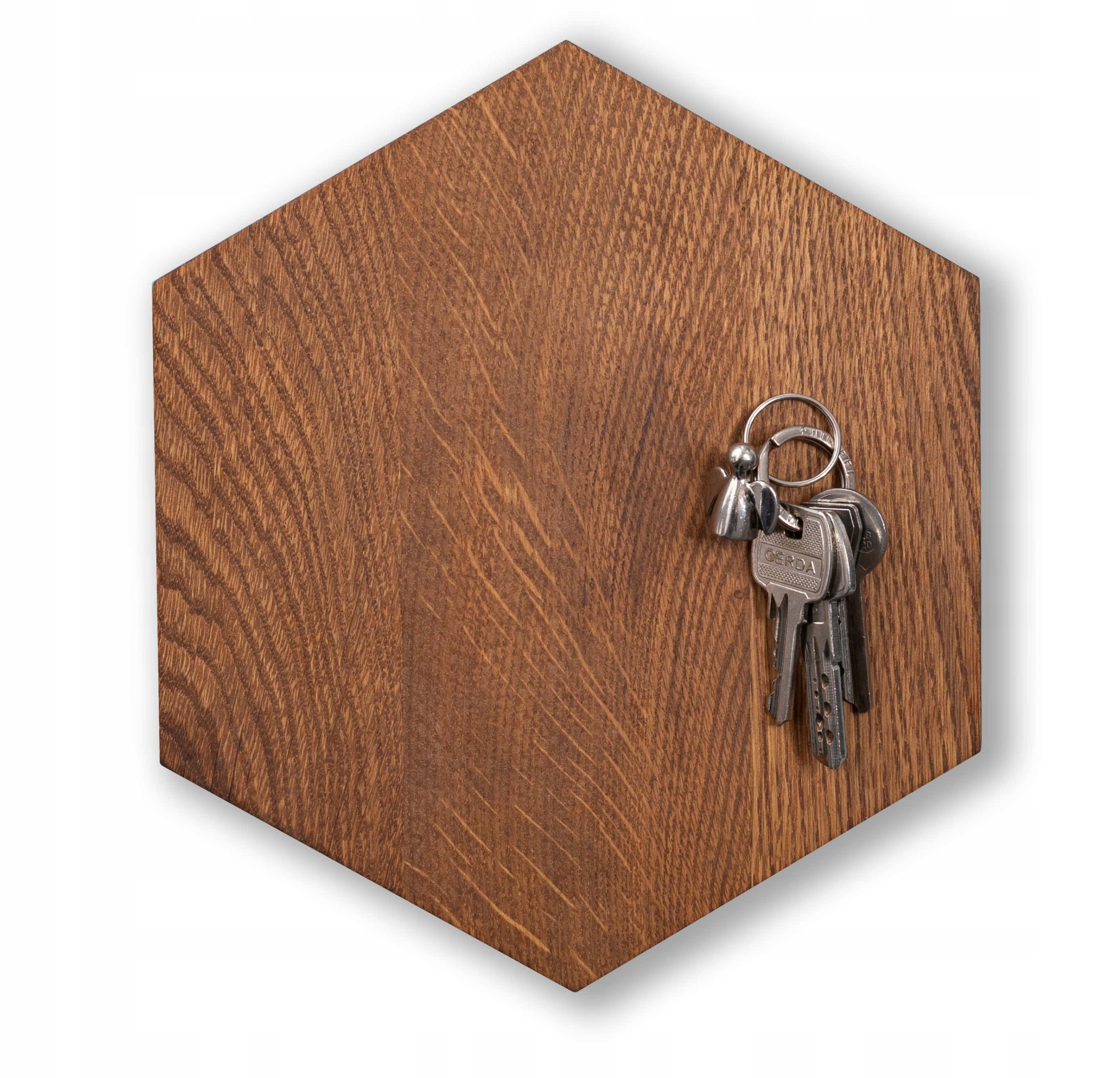 DREWNIANE PANELE ŚCIENNE HEKSAGON MAGNETYCZNY MIDI KASZTAN