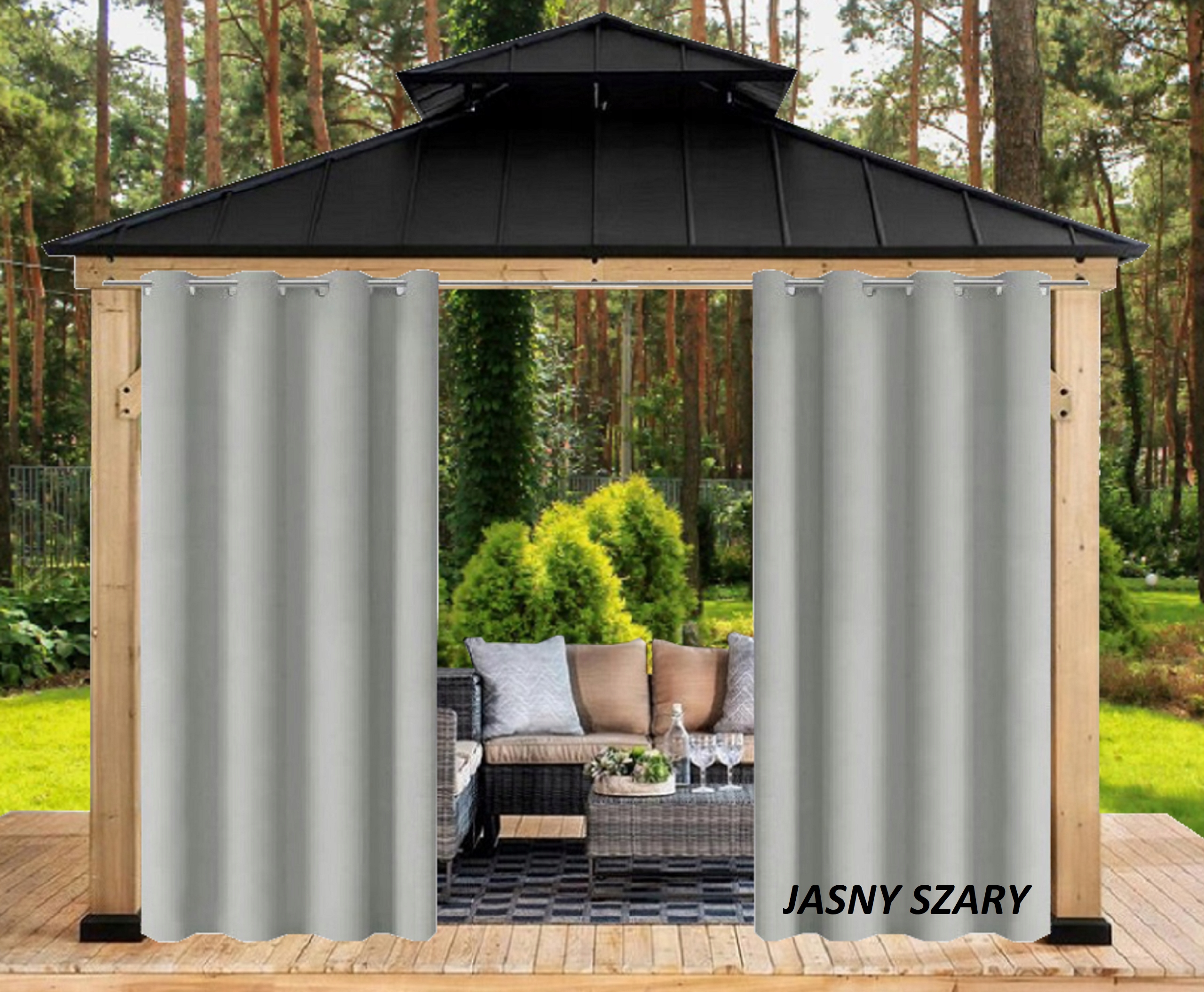 ZASŁONA OGRODOWA 260x155 WODOODPORNE ZASŁONY OGRODOWE NA PRZELOTKACH TARAS Producent inna